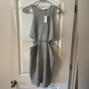 Express Sliver cut out dress